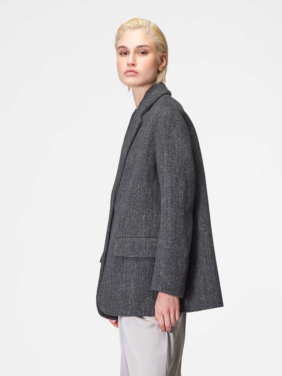 Donna ROBERTO COLLINA Cardigan, Giacche E Cappotti | Giacca Monopetto Antracite