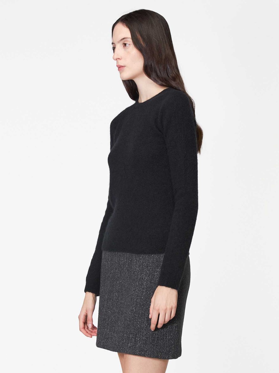 Donna ROBERTO COLLINA Maglieria E Top | Maglia In Cashmere E Seta Nero