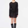 Donna ROBERTO COLLINA Abiti | Minidress In Maglia Con Paillettes Nero