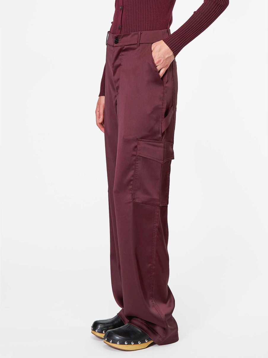 Donna ROBERTO COLLINA Pantaloni | Pantaloni Cargo Bordeaux