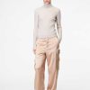 Donna ROBERTO COLLINA Maglieria E Top | Dolcevita In Cashmere E Seta Beige