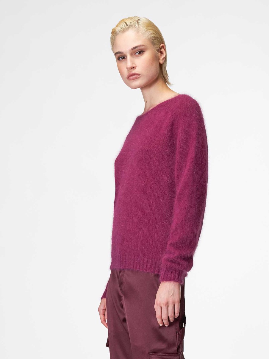 Donna ROBERTO COLLINA Maglieria E Top | Maglia Comfy In Angora Porpora