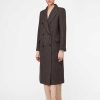 Donna ROBERTO COLLINA Cardigan, Giacche E Cappotti | Cappotto Trench Ebano