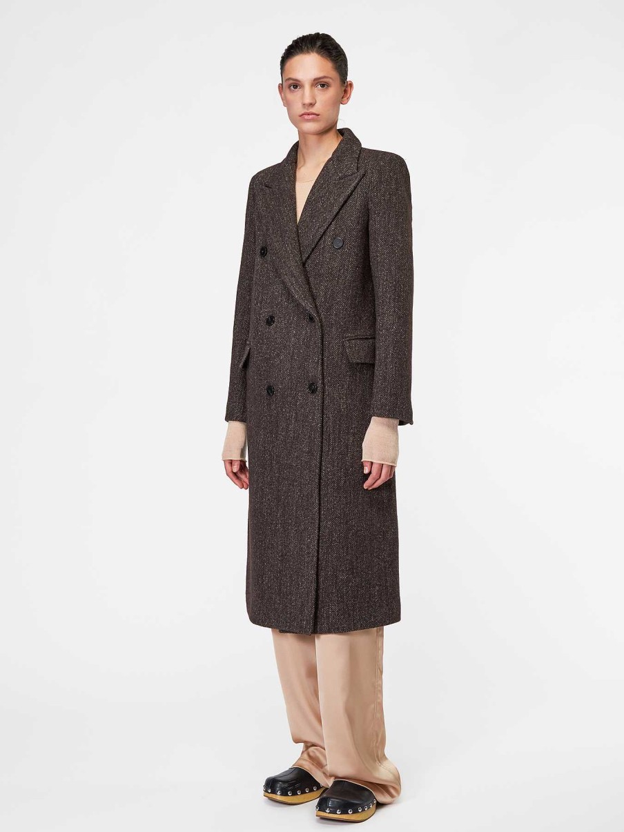 Donna ROBERTO COLLINA Cardigan, Giacche E Cappotti | Cappotto Trench Ebano