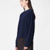 Donna ROBERTO COLLINA Maglieria E Top | Maglia Con Maniche Ampie Navy