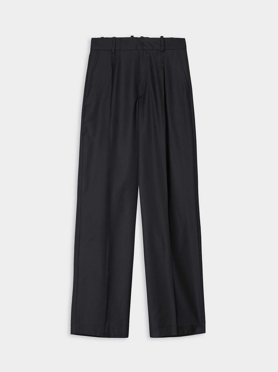 Donna ROBERTO COLLINA Pantaloni | Pantaloni Sartoriali Con Pinces Nero