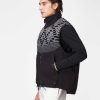 Uomo ROBERTO COLLINA Cardigan E Giacche | Gilet Imbottito Con Zip Nero