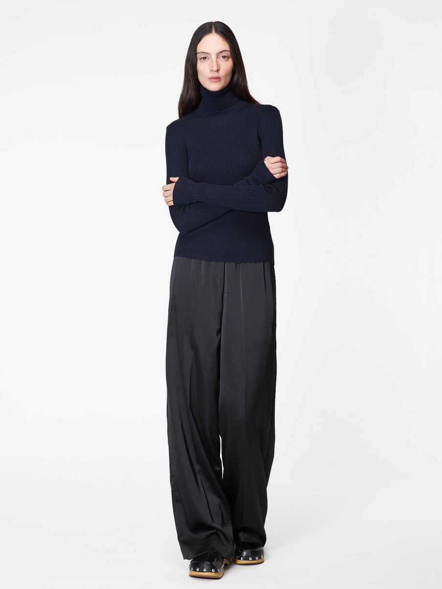 Donna ROBERTO COLLINA Pantaloni | Pantaloni Con Elastico In Vita Nero