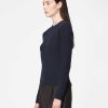 Donna ROBERTO COLLINA Maglieria E Top | Maglia In Cashmere E Seta Navy