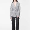 Donna ROBERTO COLLINA Cardigan, Giacche E Cappotti | Cardigan Animalier Con Cintura Bco